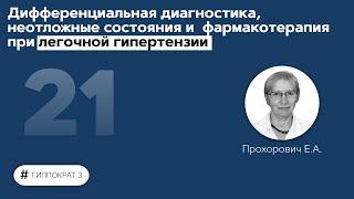 Дифференциальная диагностика, неотложные состояния и фармакотерапия легочной гипертензии. 05.10.21