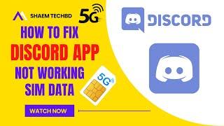 How to Fix Discord App Not Working On Sim Data | How To Fix Discord Network Connection Problem