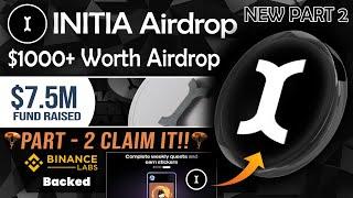 🪂$1000+ Initia Testnet Airdrop PART 2 Week 1  | Claim NOW- Initia Airdrop | Step by step Process