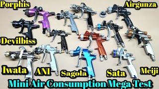 Mini Spray Gun Air Consumption, LPH80 Pro Lite S AZ4 ANI Compact R160 DV1S Finer Force Mini Xtreme