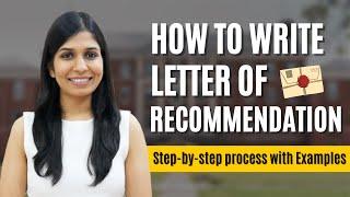 How to write LOR for studying abroad | Letter of Recommendation Writing Tips