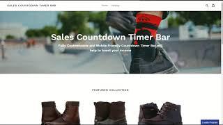 Sales Countdown Timer Bar Shopify App - Tutorial Video by SpurIT