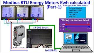 Energy meters MDM3100 connected with PLC S7-200 Smart energy calculated Part-1