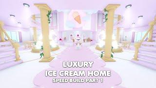 NEW LUXURY Ice cream House SPEED BUILD in Adopt me!