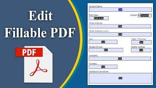 How to edit or change a fillable pdf form using adobe acrobat pro dc