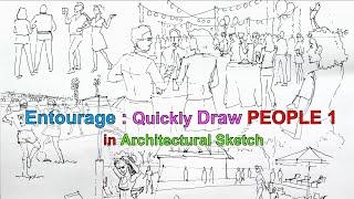 Entourage : Quickly Draw PEOPLE (Part 1) #DrawPeople #ArchitectureSketch #GibPal