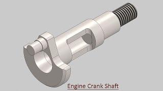 Engine Crank Shaft (Video Tutorial) SolidWorks