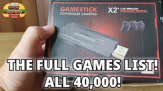 Game Stick X2+ Retro Games Console - THE GAMES LIST! ALL 40,000 Games.