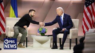 WATCH: Ukraine's Zelenskyy asks Biden to lift U.S. limits on striking Russian military targets