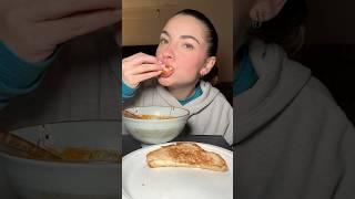 Grilled Cheese and Tomato Soup Mukbang  #mukbang #mukbangdinner #asmr #eating