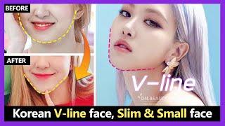 Korean massage V-line face!! get slimmer & small face (fix fat face, chubby cheeks, double chin)