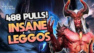 CRAZY SUMMON SESSION! 488 PULLS + SSS Legendaries! ⁂ Watcher of Realms