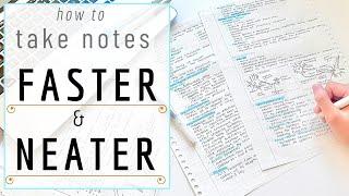 14 tips to take notes FASTER | how to write faster | how to take neat notes | StudyWithKiki