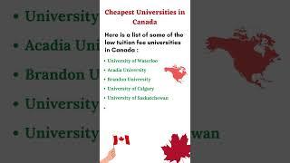 Low Cost Tuition Fees based Universities in Canada #canada #shorts #shortsfeed