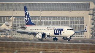 LOT Polish Airlines Boeing 737-8 MAX SP-LVF arrival at Munich Airport