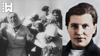 Execution of Soviet Nazi collaborator & prostitute who machine gunned 1,500 men, women & children