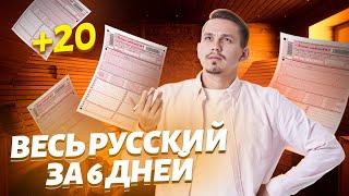 Как добавить 20 баллов к текущему результату ЕГЭ по русскому языку за 6 дней?
