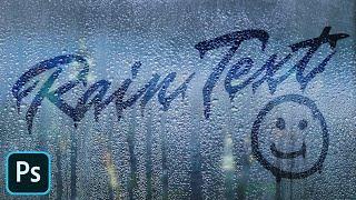 Photoshop: How to Create The Rain Text Effect.