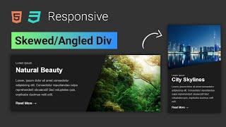 Skewed/Angled Responsive DIV | HTML & CSS
