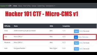 Hacker 101 CTF - Micro-CMS v1 | All Flags walkthrough