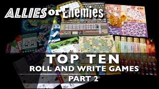 Top Ten Roll and Write Games - Part 2