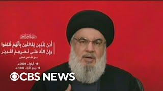 Hezbollah leader calls explosions act of war by Israel, Harris and Oprah event, more | CBS News 24/7