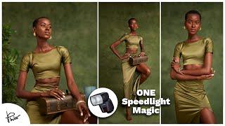 SIMPLE 1 LIGHT setup for AMAZING Studio Images - Maximize your Tiny Speedlight! | Phloshop