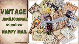 VINTAGE JUNKJOURNAL SUPPLIES & AN AMAZING  HAPPYMAIL GIFT