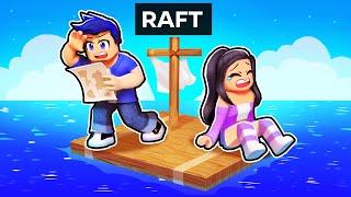 We're TRAPPED On A RAFT In Roblox!