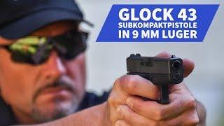 Glock G43 9mm: die kompakte Pistole für's verdeckte Tragen in 9 mm Luger auf der Schießbahn