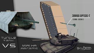 T-72B3 VS M1A1 Abrams Turret Side | Armour Piercing Simulation