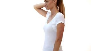 Women's Scoop Neck Sweat Proof Undershirts With Underarm Pads