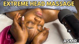 ASMR: Extreme Head to Neck Massage ,Hair pulling ,water spraying and Body oiling Deep Tissue Massage