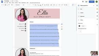 How to edit a resume template in Google Docs