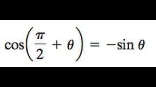 Prove cos( pi/2 + theta ) = -sin theta