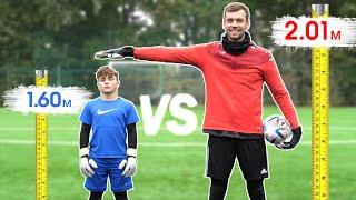 Самый НИЗКИЙ vs ВЫСОКИЙ вратарь // SHORTEST vs TALLEST goalkeeper CHALLENGE