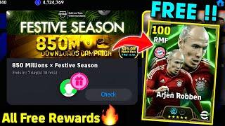 eFootball™ 2025 New Festive Season × 850 Millions Download Campaign !! Free Coins & Objectives