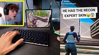 I tried out for my TIKTOK Clan while using a RECON EXPERT in Fortnite Mobile...