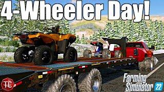 Farming Simulator 2022: Taking My 4-Wheelers Trail Riding!! RP & Lowered Duramax Dually!