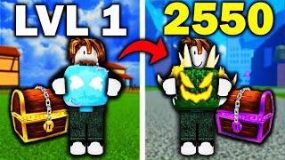 NOOB To MAX With Only FRUIT CHESTS In Blox Fruits [FULL MOVIE]