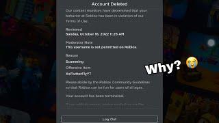 My roblox account got banned for no reason 