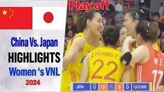 Japan Vs. China Play Off  (20-6-2024) Women's VNL 2024 | Volleyball Nations League 2024