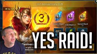 AWESOME!!! FREE SHARDS & 3rd YEAR RECAP! | Raid: Shadow Legends