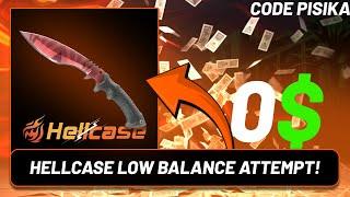 HELLCASE REAL BALANCE TO KNIFE ATTEMPT! hellcase promo code giveaway