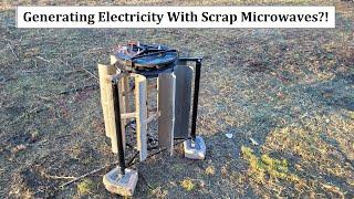 Building a Simple and Cheap Wind Power Generator Using Scrap Microwave Parts!