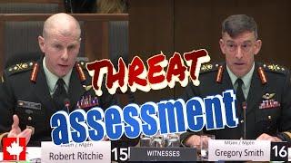 Military brass brief national defence standing committee on updated threat assessment