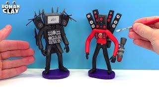 Making Titan TV Man vs Titan Speakerman with Clay | Roman Clay