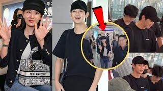 KIM SOO HYUN ALWAYS CHECKS ON HIS BODYGUARD TO ENSURE KIM JI WON ARRIVES SAFELY,SUCH A THOUGHTFUL BF