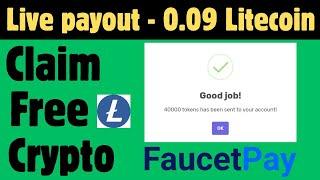 Claim free Crypto Coin | Live Withdraw 0.091 LTC | Instant faucetpay earning site #btc