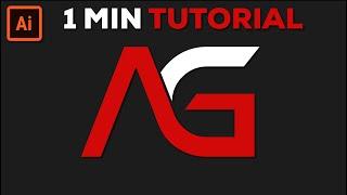 AG LOGO DESIGN TUTORIAL || ADOBE ILLUSTRATOR TUTORIAL || #logodesign #shorttutorial #shorts #viral